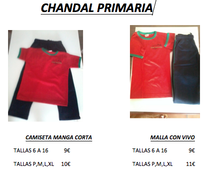 Precios chandals