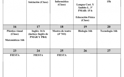 Recuperaciones ESO – 2ª Evaluación curso 17/18